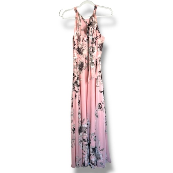 Eliza J Pink Floral Halter Maxi Dress Size 4 - Picture 8 of 8